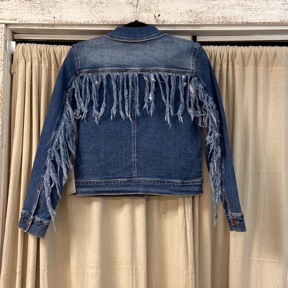 Judy Blue Fringe Denim Jacket - Picture 2 of 4